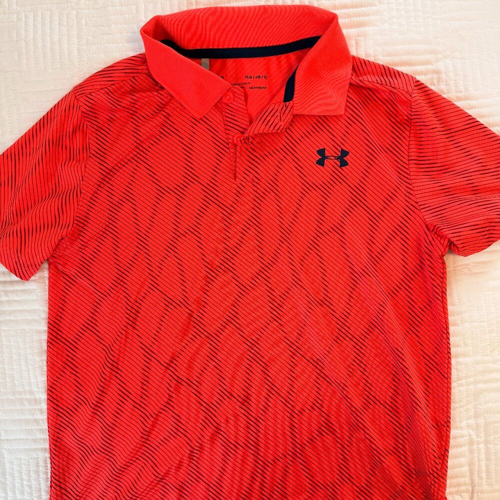 Boys Under Armour Performance/Heat Gear Polo Youth Large
